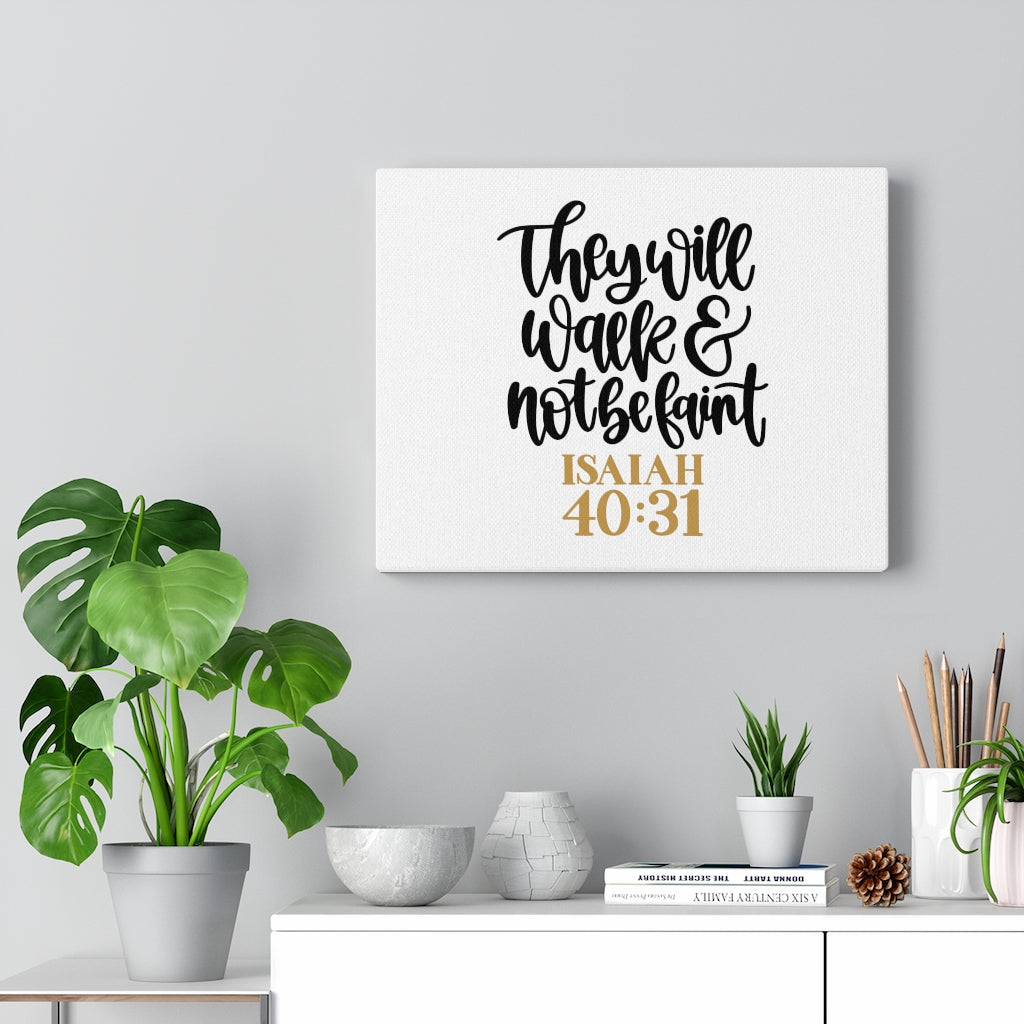 Scripture Walls They Will Walk Isaiah 40:31 Bible Verse Canvas Christian Wall Art Ready to Hang Unframed-Express Your Love Gifts