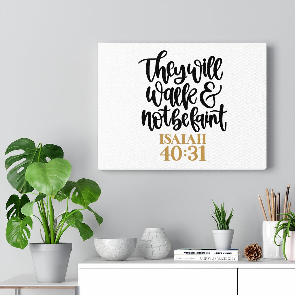 Scripture Walls They Will Walk Isaiah 40:31 Bible Verse Canvas Christian Wall Art Ready to Hang Unframed-Express Your Love Gifts