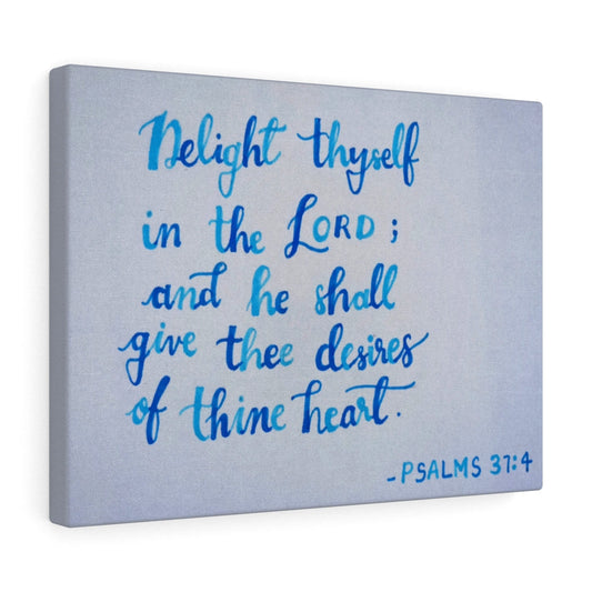 Thine Heart Psalms 37:4 Bible Verse Canvas Christian Wall Art Ready to Hang Unframed-Express Your Love Gifts
