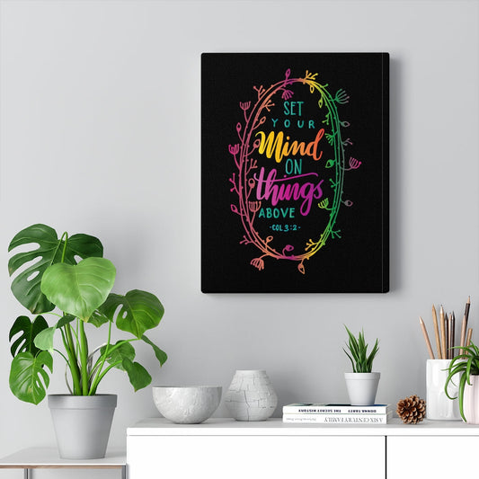 Things Above Col 3:2 Bible Verse Canvas Christian Wall Art Ready to Hang Unframed-Express Your Love Gifts