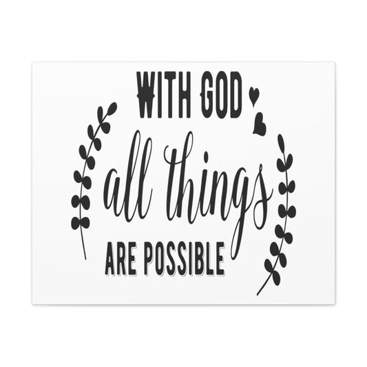 Things Are Possible Matthew 19:26 Christian Wall Art Print Ready to Hang Unframed-Express Your Love Gifts