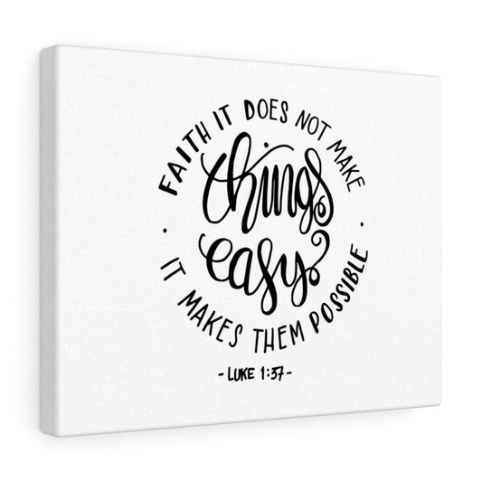 Things Easy Luke 1:37 Bible Verse Canvas Christian Wall Art Ready to Hang Unframed-Express Your Love Gifts