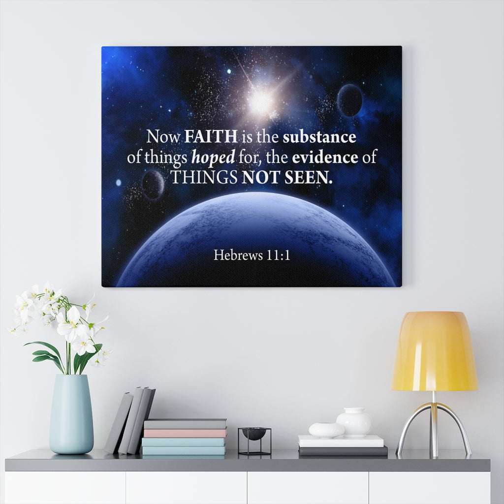 Scripture Walls Things Not Seen Hebrews 11:1 Bible Verse Canvas Christian Wall Art Ready to Hang Unframed-Express Your Love Gifts