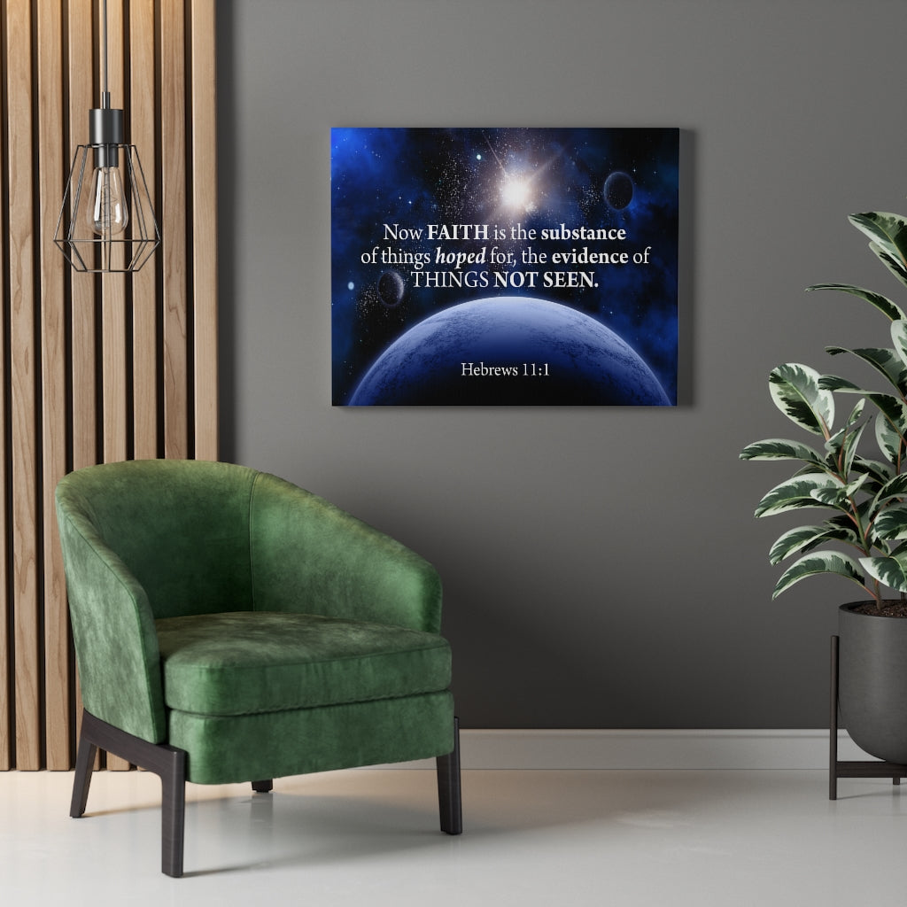 Scripture Walls Things Not Seen Hebrews 11:1 Bible Verse Canvas Christian Wall Art Ready to Hang Unframed-Express Your Love Gifts