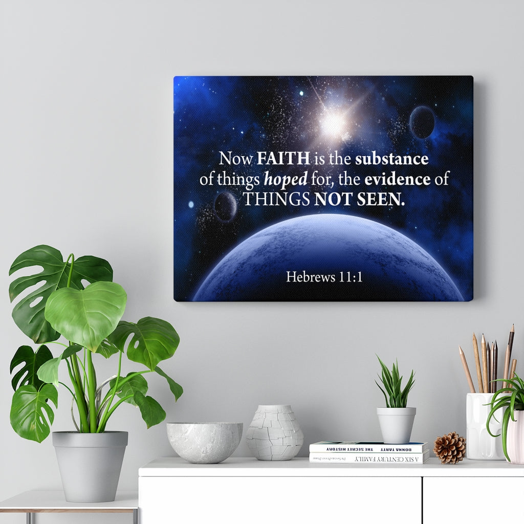 Scripture Walls Things Not Seen Hebrews 11:1 Bible Verse Canvas Christian Wall Art Ready to Hang Unframed-Express Your Love Gifts