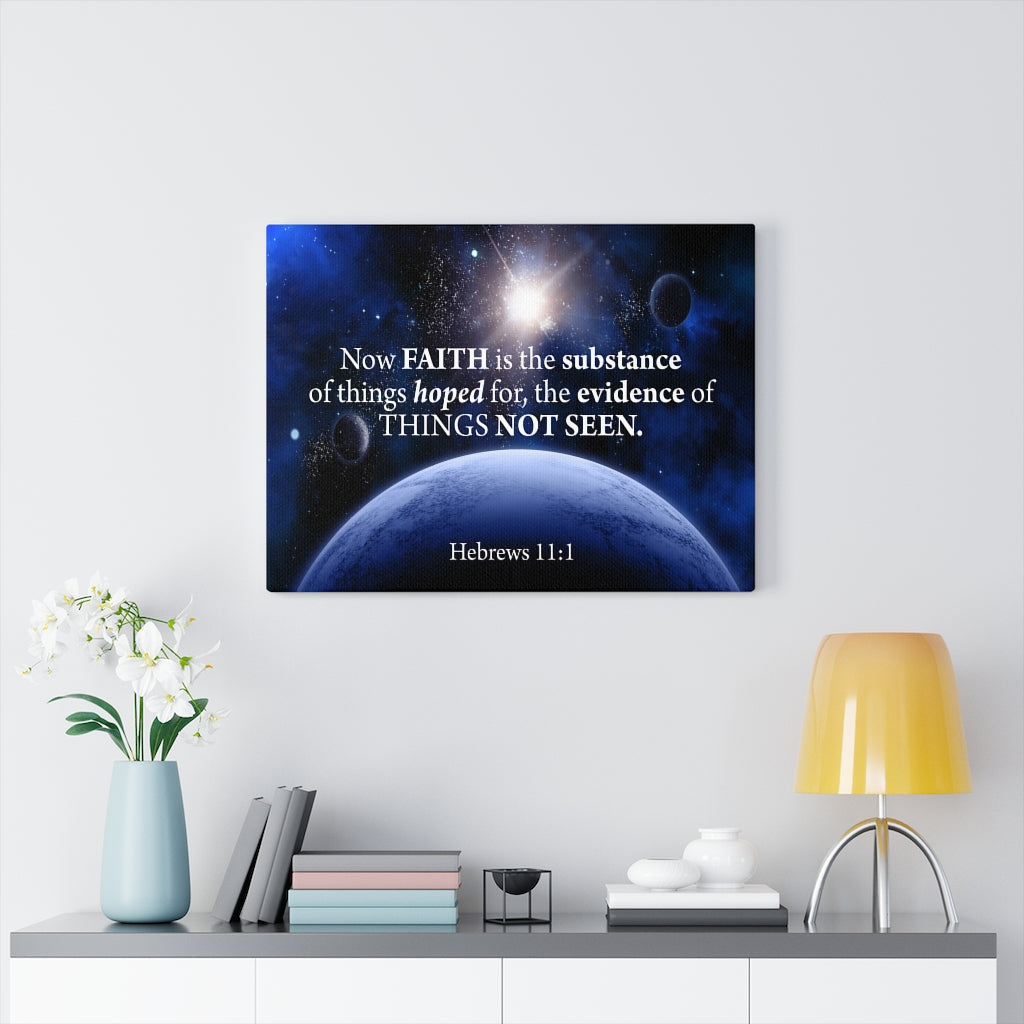 Scripture Walls Things Not Seen Hebrews 11:1 Bible Verse Canvas Christian Wall Art Ready to Hang Unframed-Express Your Love Gifts