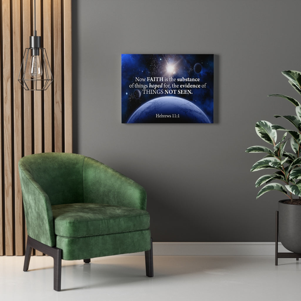 Scripture Walls Things Not Seen Hebrews 11:1 Bible Verse Canvas Christian Wall Art Ready to Hang Unframed-Express Your Love Gifts