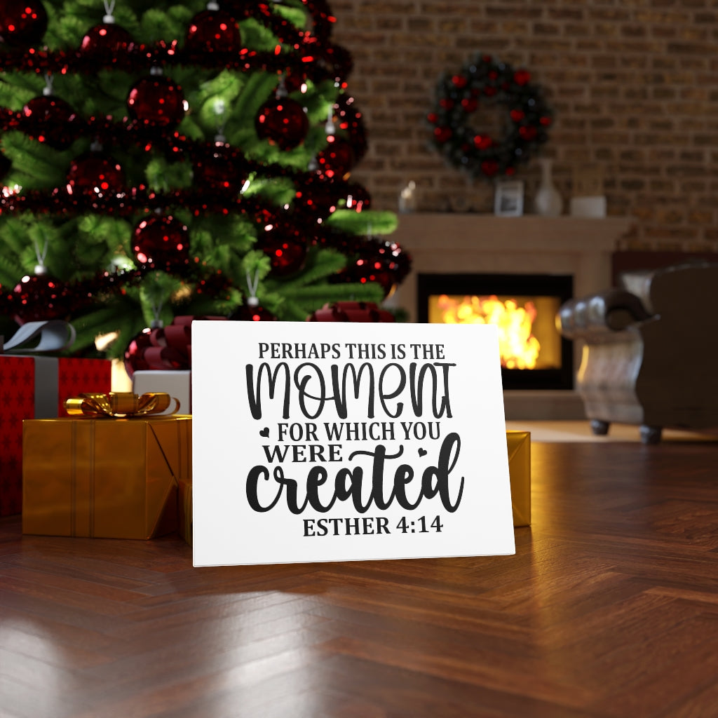 This Is The Moment Esther 4:14 Bible Verse Canvas Christian Wall Art Ready to Hang Unframed-Express Your Love Gifts