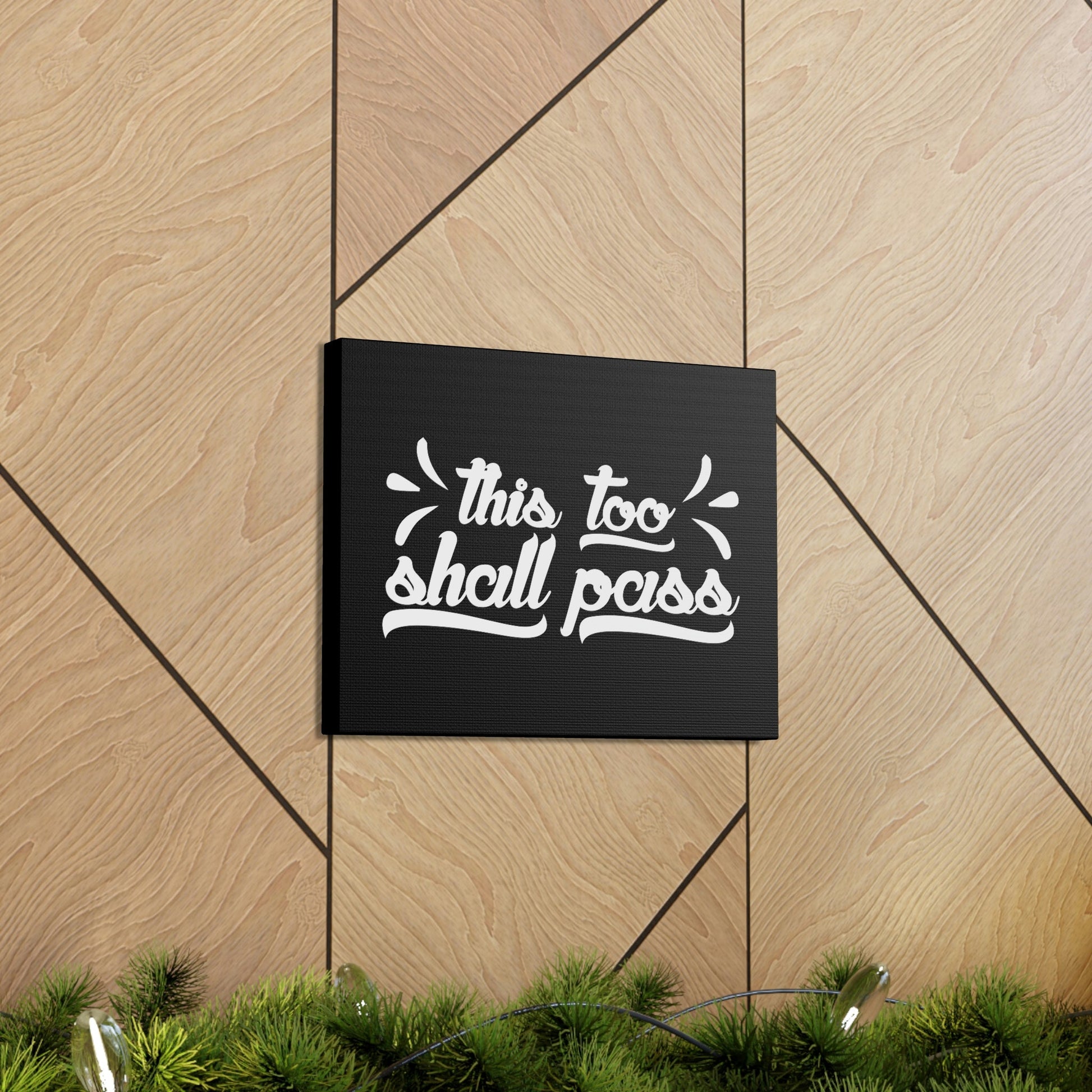 This Too Shall Pass 2 Corinthians 4:18 White Christian Wall Art Bible Verse Print Ready to Hang Unframed-Express Your Love Gifts