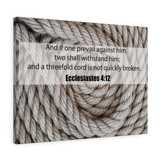 Threefold Cord Ecclesiastes 4:12 Bible Verse Canvas Christian Wall Art Ready to Hang Unframed-Express Your Love Gifts