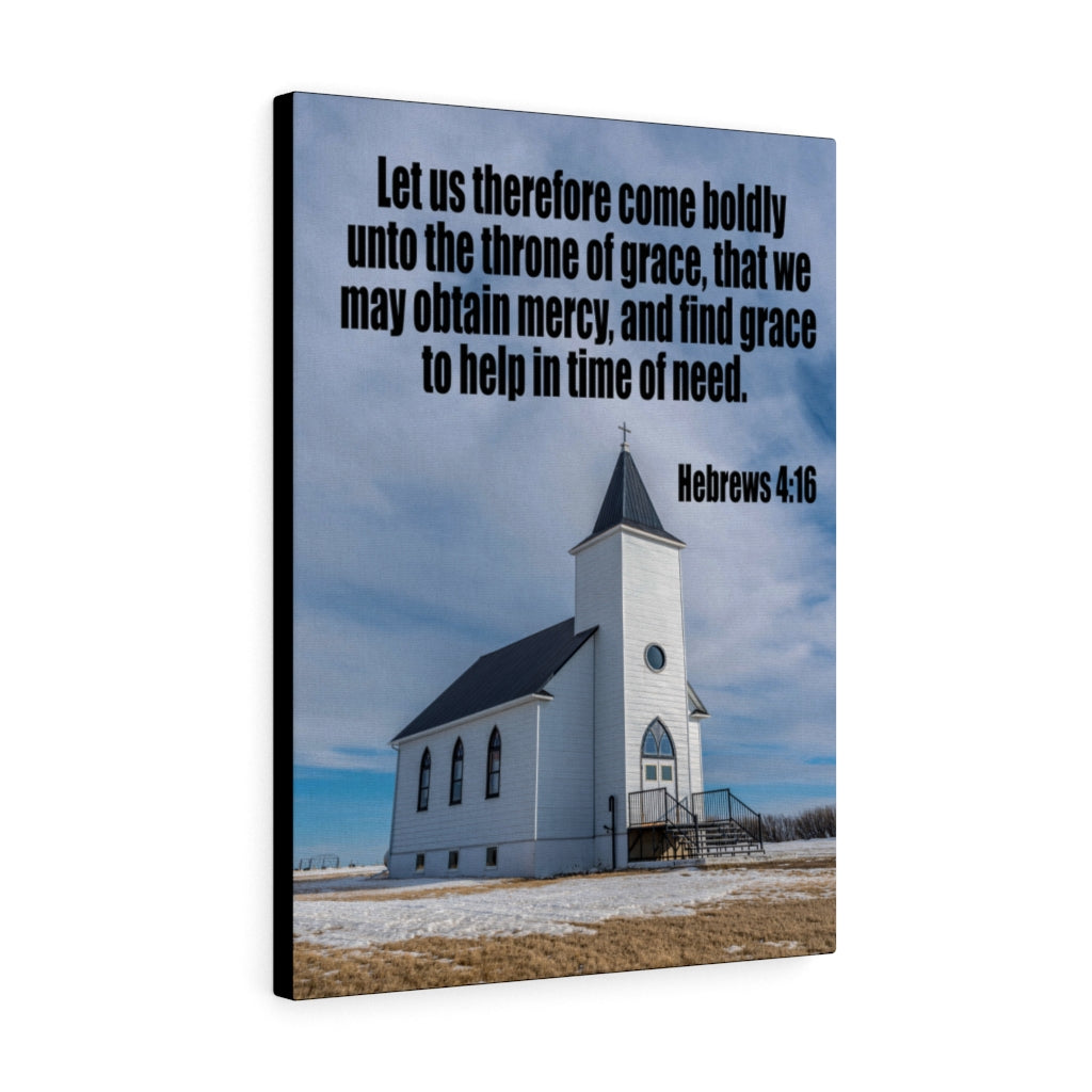 Scripture Walls Throne of Grace Hebrews 4:16 Bible Verse Canvas Christian Wall Art Ready to Hang Unframed-Express Your Love Gifts