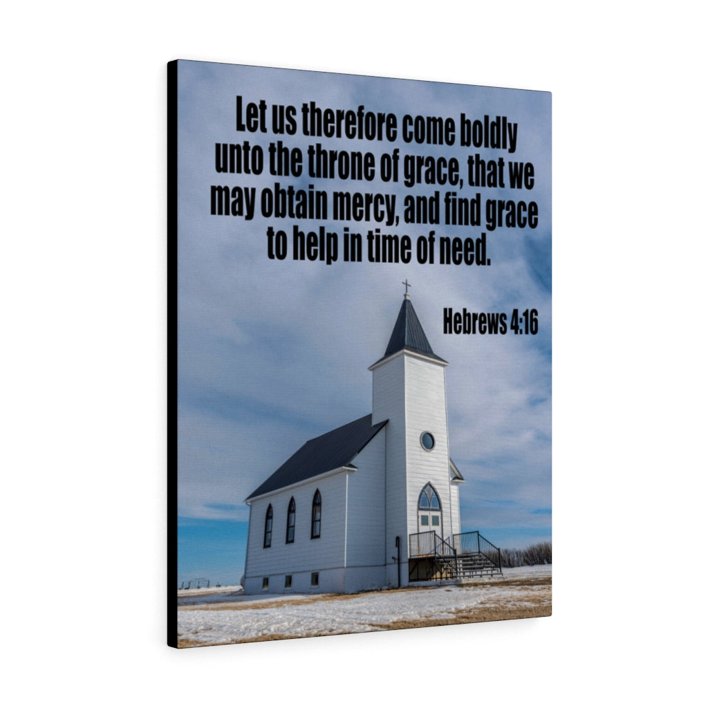 Scripture Walls Throne of Grace Hebrews 4:16 Bible Verse Canvas Christian Wall Art Ready to Hang Unframed-Express Your Love Gifts