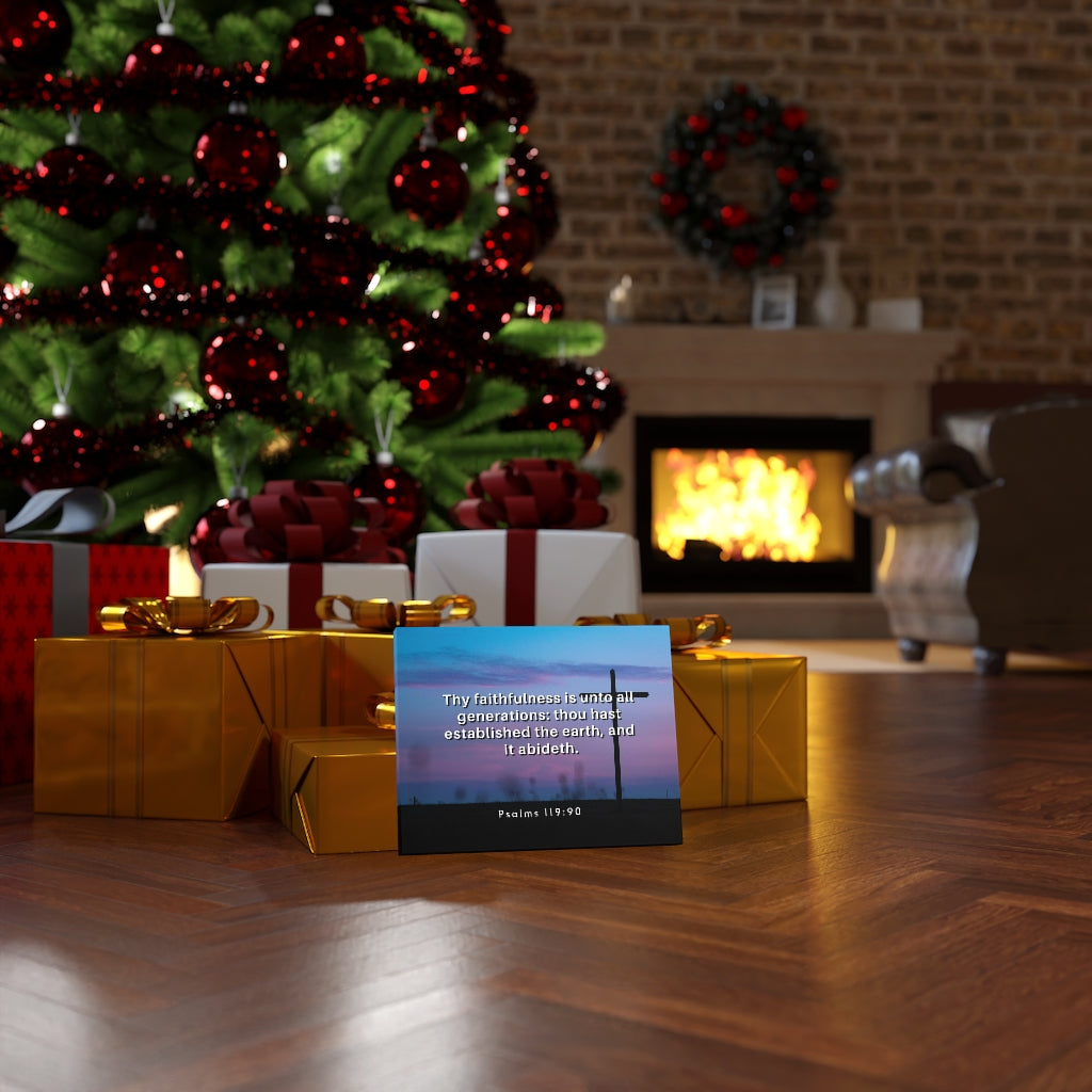 Thy Faithfulness Psalm 119:90 Bible Verse Canvas Christian Wall Art Ready to Hang Unframed-Express Your Love Gifts