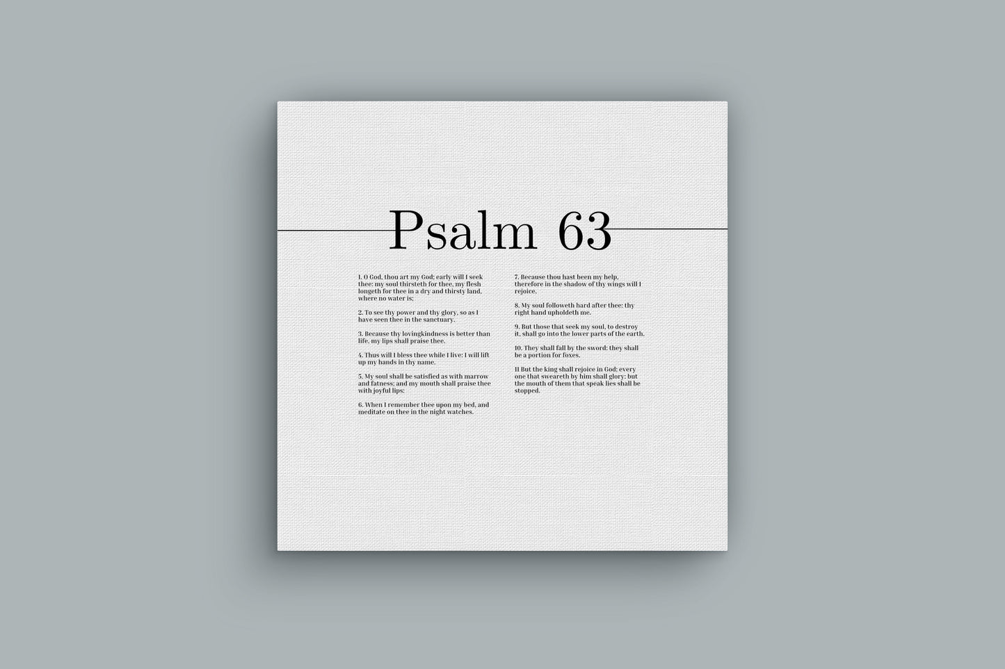 Thy Power And Thy Glory Psalm 63 Bible Verse Canvas Christian Wall Art Ready to Hang Unframed-Express Your Love Gifts