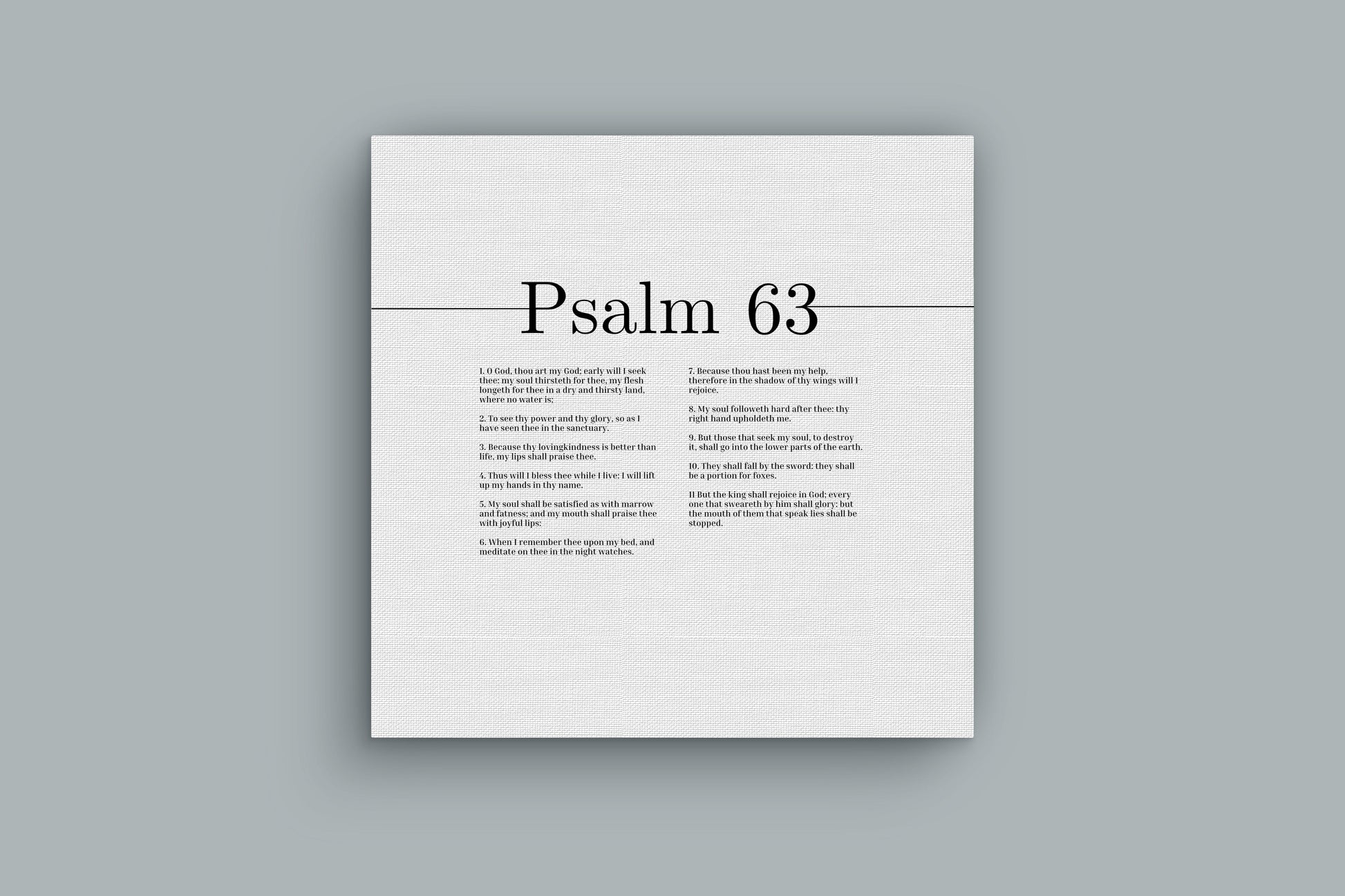 Thy Power And Thy Glory Psalm 63 Bible Verse Canvas Christian Wall Art Ready to Hang Unframed-Express Your Love Gifts