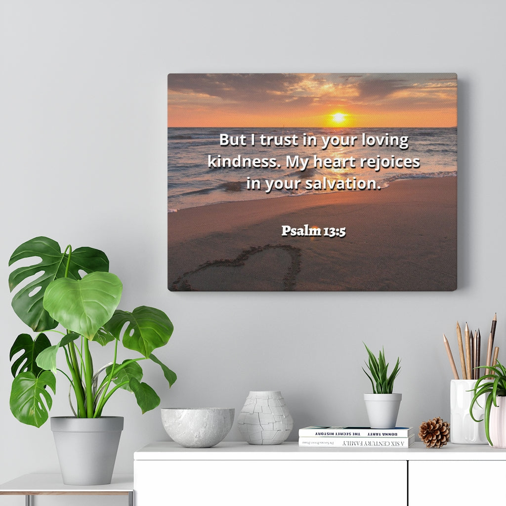 Thy Salvation Psalm 13:5 Bible Verse Canvas Christian Wall Art Ready to Hang Unframed-Express Your Love Gifts