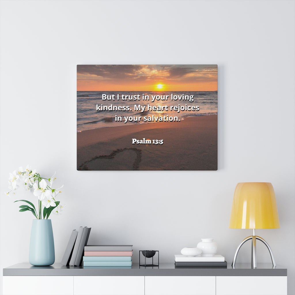 Thy Salvation Psalm 13:5 Bible Verse Canvas Christian Wall Art Ready to Hang Unframed-Express Your Love Gifts