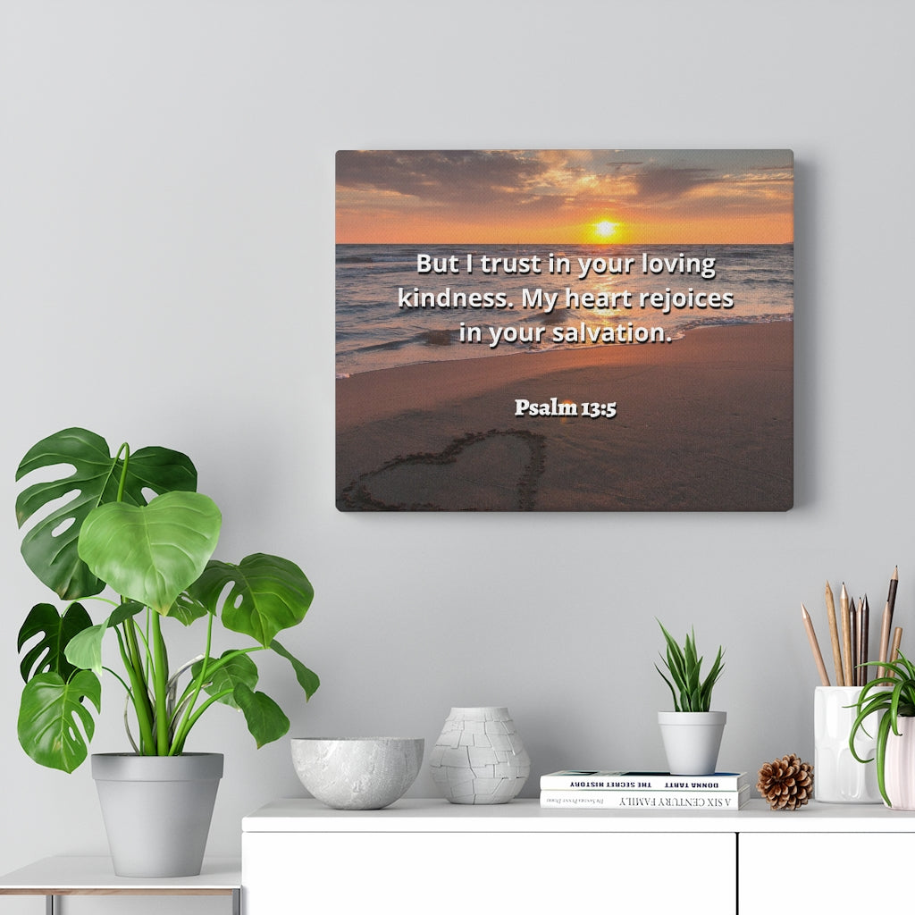 Thy Salvation Psalm 13:5 Bible Verse Canvas Christian Wall Art Ready to Hang Unframed-Express Your Love Gifts
