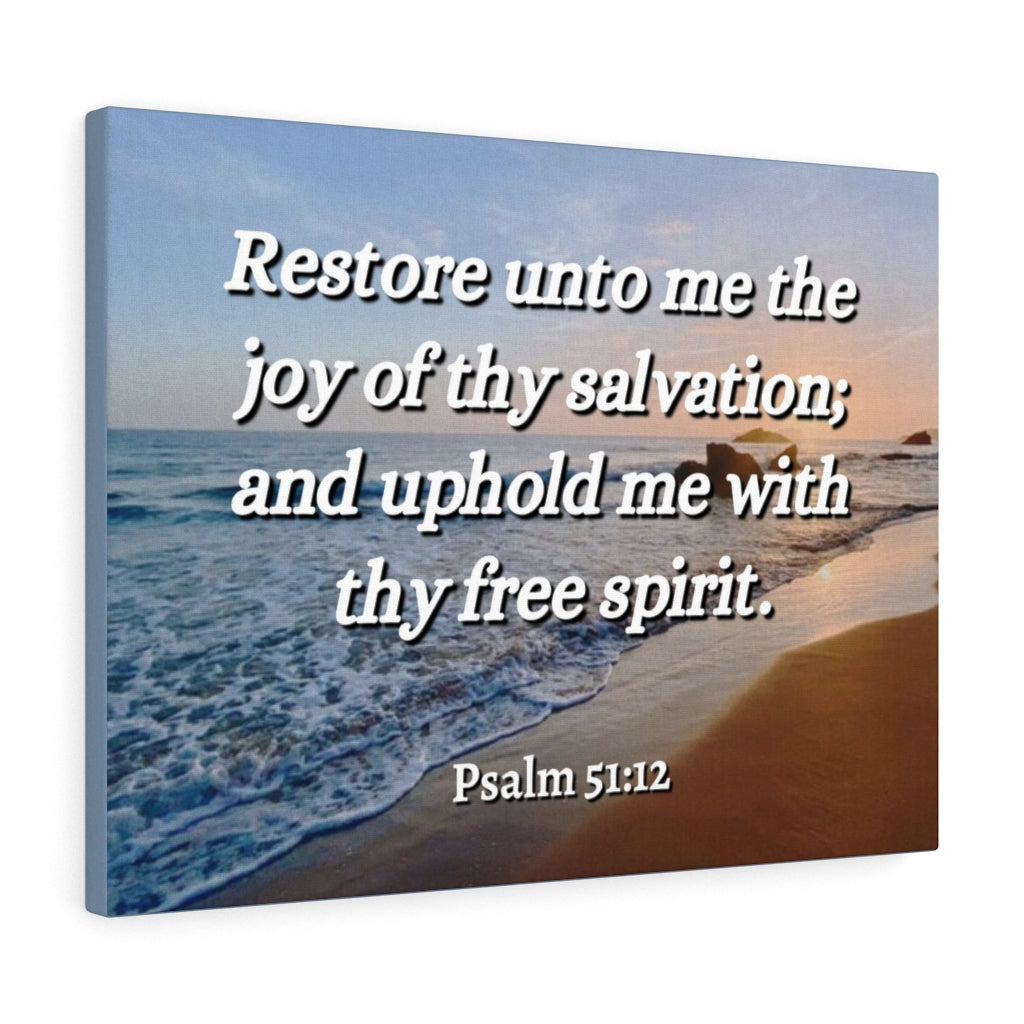 Thy Salvation Psalm 51:12 Bible Verse Canvas Christian Wall Art Ready to Hang Unframed-Express Your Love Gifts