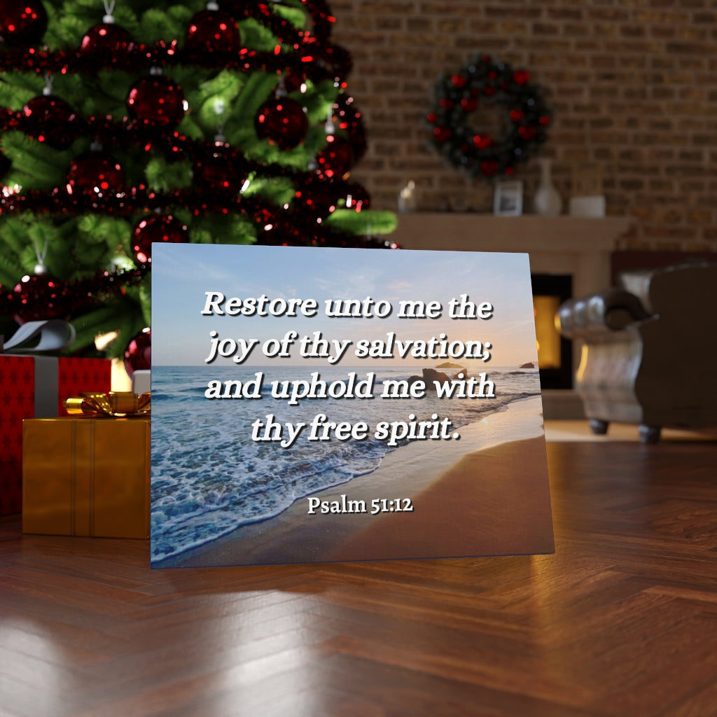 Thy Salvation Psalm 51:12 Bible Verse Canvas Christian Wall Art Ready to Hang Unframed-Express Your Love Gifts