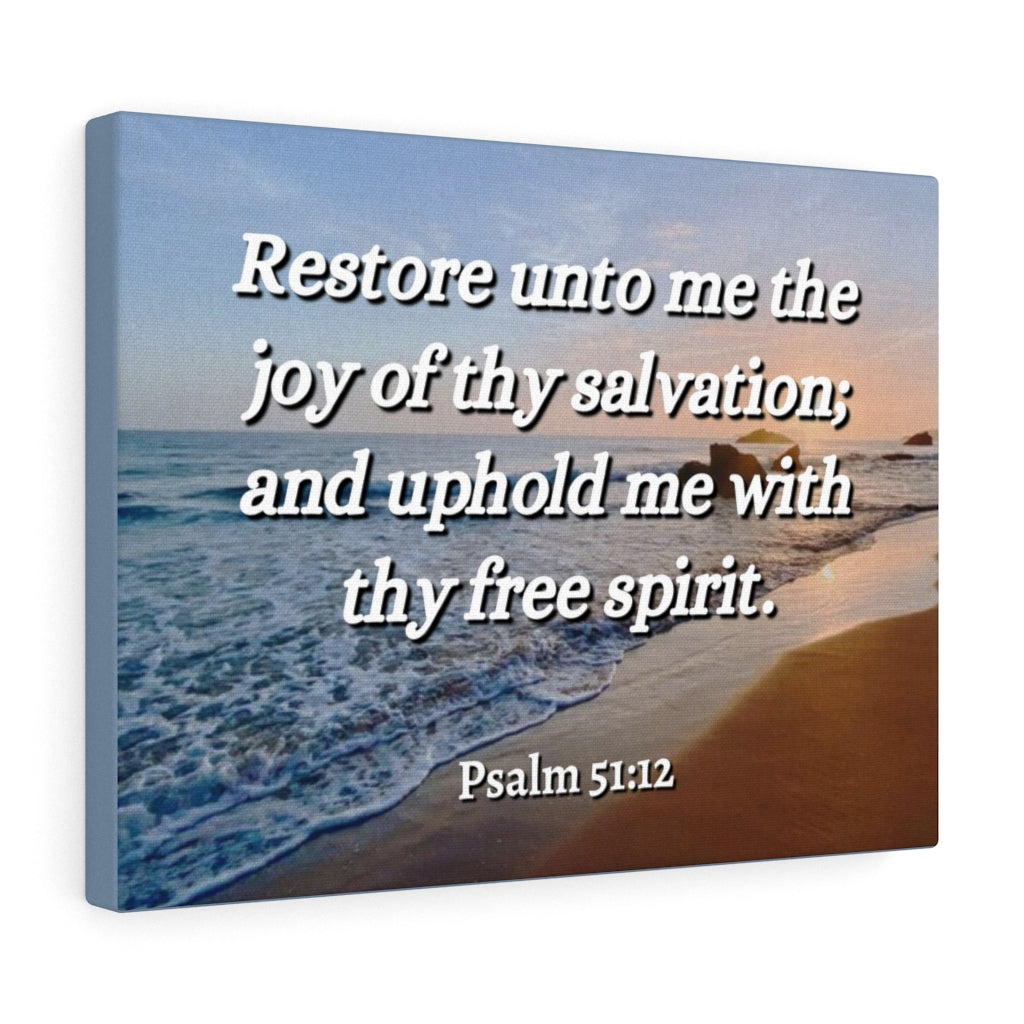Thy Salvation Psalm 51:12 Bible Verse Canvas Christian Wall Art Ready to Hang Unframed-Express Your Love Gifts