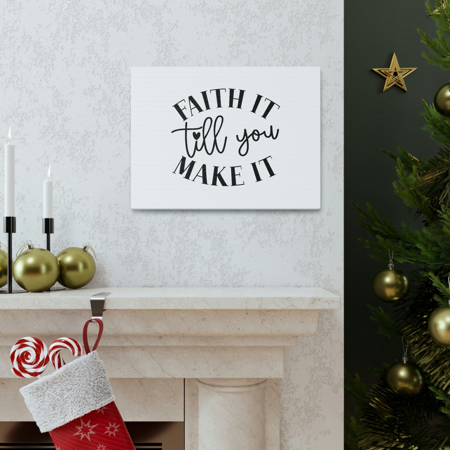 Till You Make It 2 Corinthians 5:7 Small Heart Christian Wall Art Bible Verse Print Ready to Hang Unframed-Express Your Love Gifts