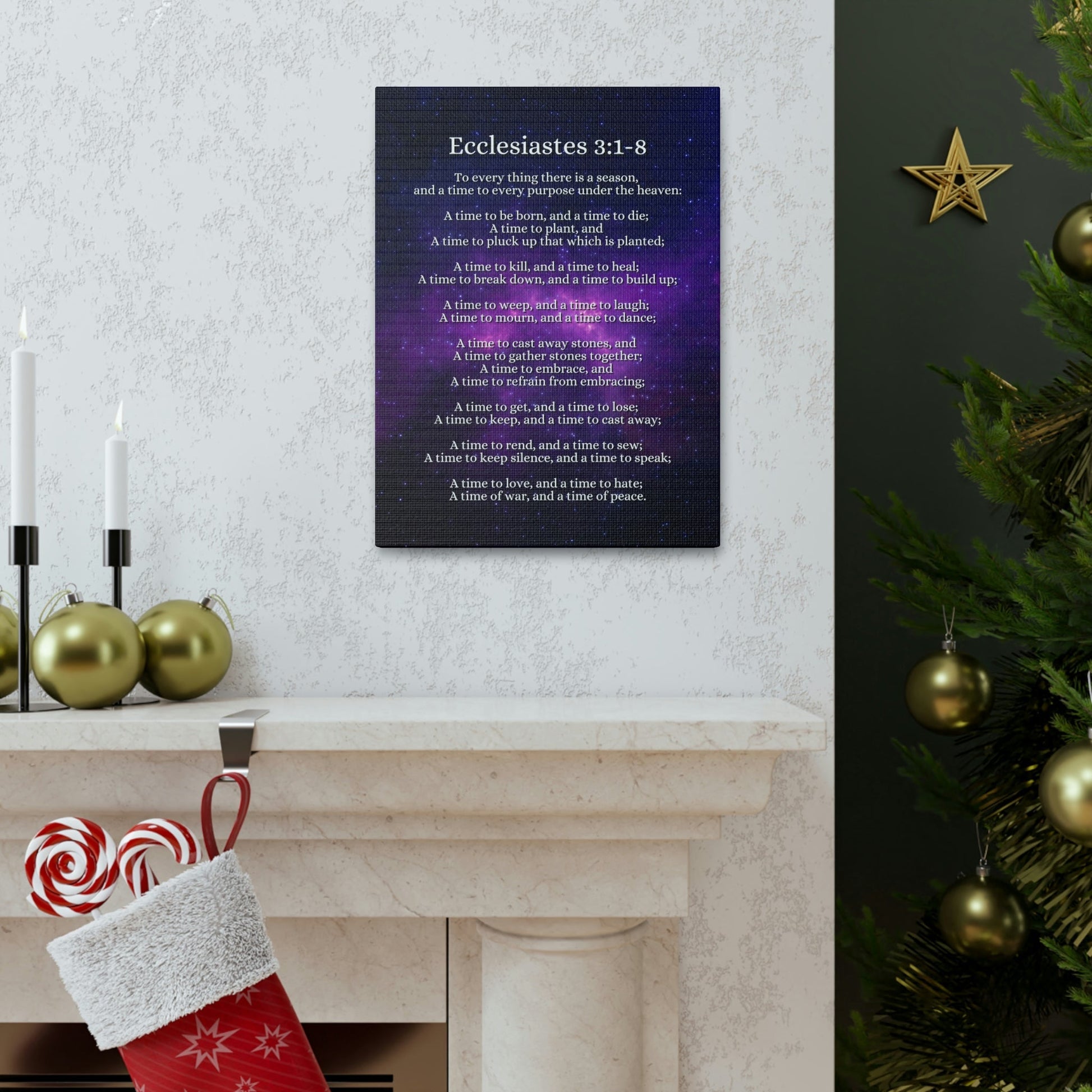Scripture Walls Time For Everything Universe Ecclesiastes 3:2 Bible Verse Canvas Christian Wall Art Ready to Hang Unframed-Express Your Love Gifts