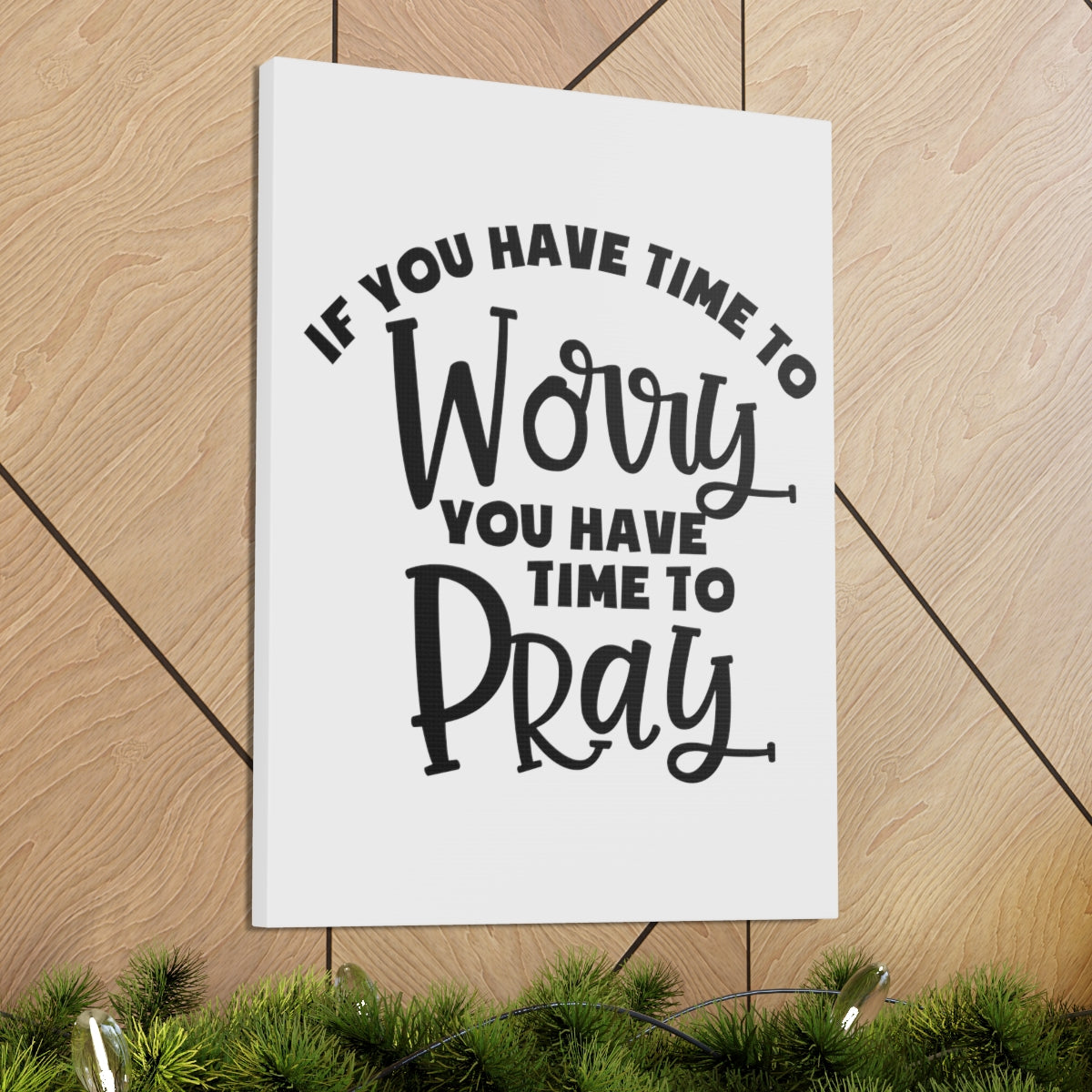 Scripture Walls Time To Pray 1 Peter 5:7 Christian Wall Art Print Ready to Hang Unframed-Express Your Love Gifts
