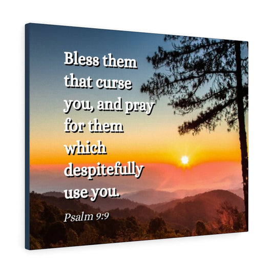 Times Of Trouble Psalm 9:9 Bible Verse Canvas Christian Wall Art Ready to Hang Unframed-Express Your Love Gifts