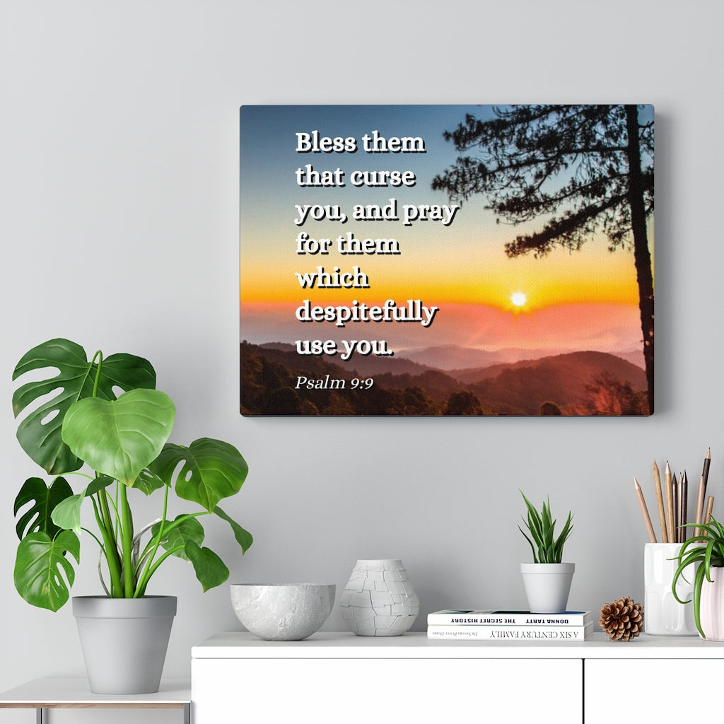 Times Of Trouble Psalm 9:9 Bible Verse Canvas Christian Wall Art Ready to Hang Unframed-Express Your Love Gifts