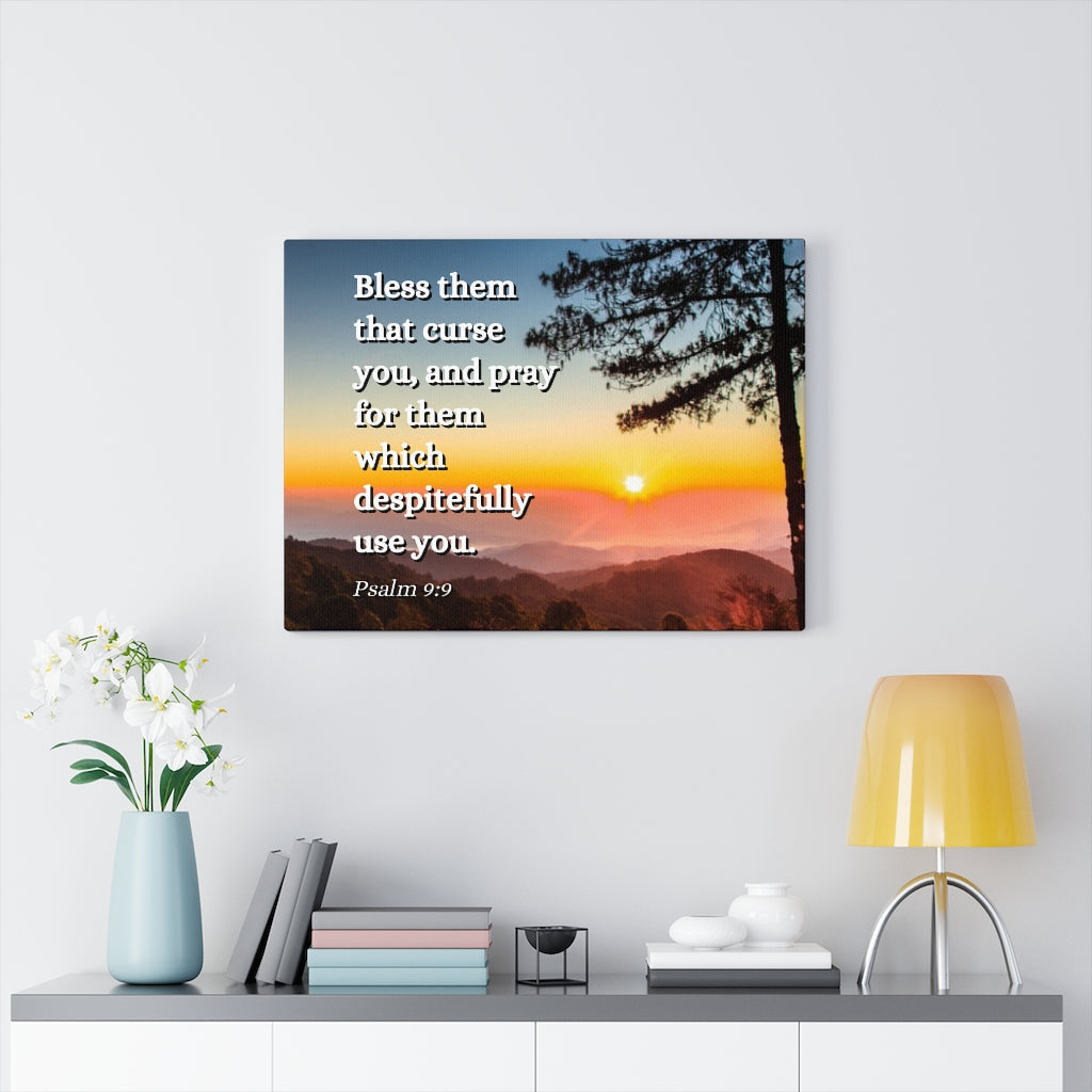 Times Of Trouble Psalm 9:9 Bible Verse Canvas Christian Wall Art Ready to Hang Unframed-Express Your Love Gifts