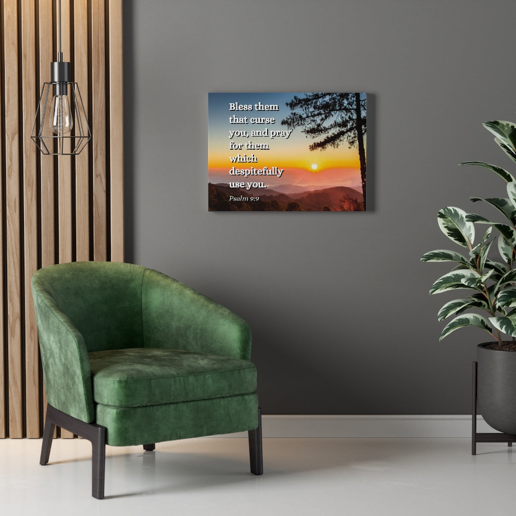 Times Of Trouble Psalm 9:9 Bible Verse Canvas Christian Wall Art Ready to Hang Unframed-Express Your Love Gifts