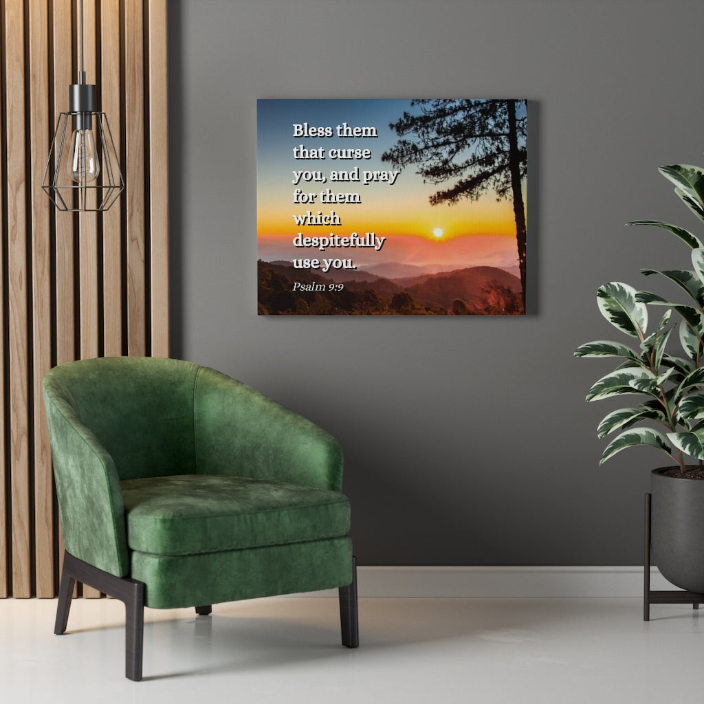 Times Of Trouble Psalm 9:9 Bible Verse Canvas Christian Wall Art Ready to Hang Unframed-Express Your Love Gifts