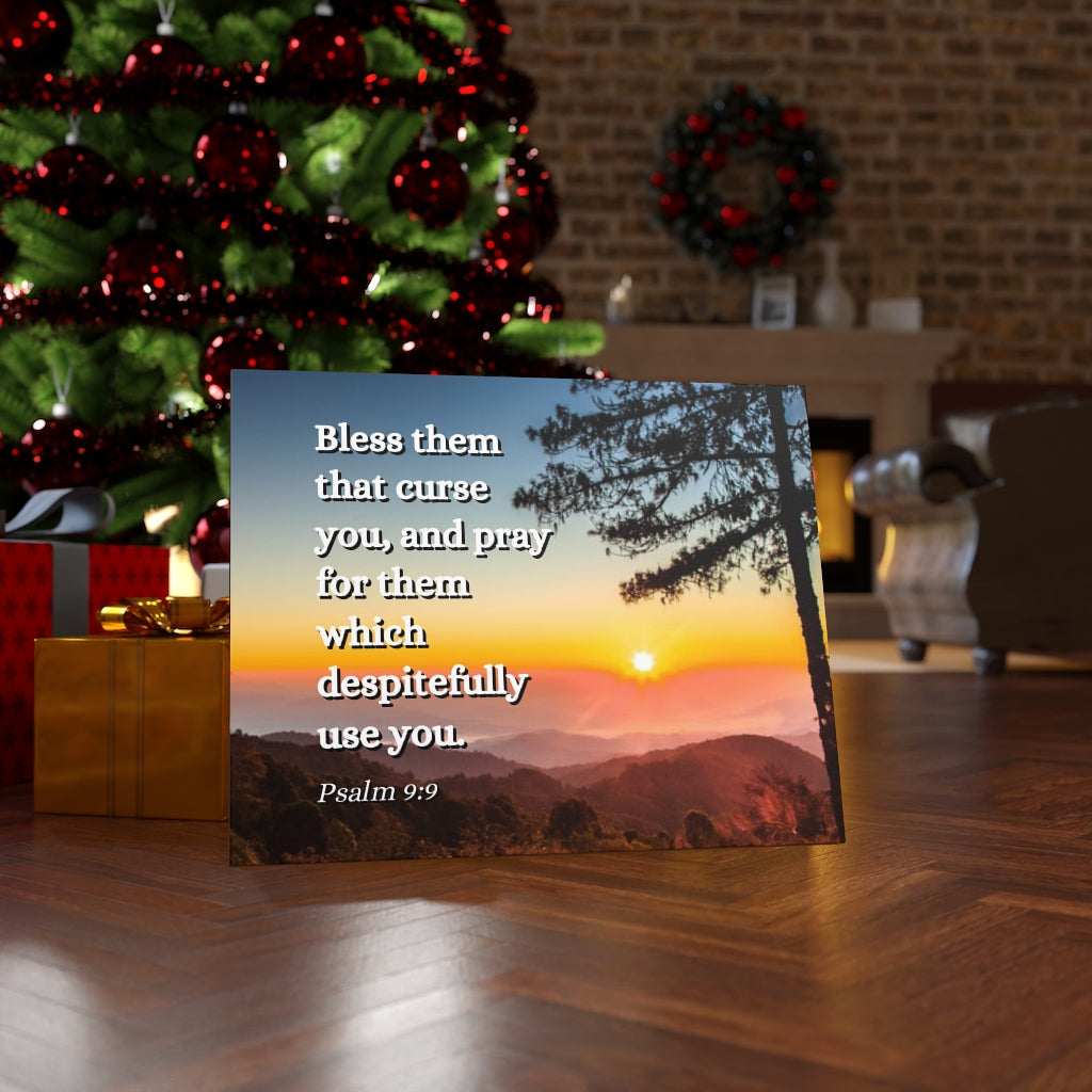 Times Of Trouble Psalm 9:9 Bible Verse Canvas Christian Wall Art Ready to Hang Unframed-Express Your Love Gifts