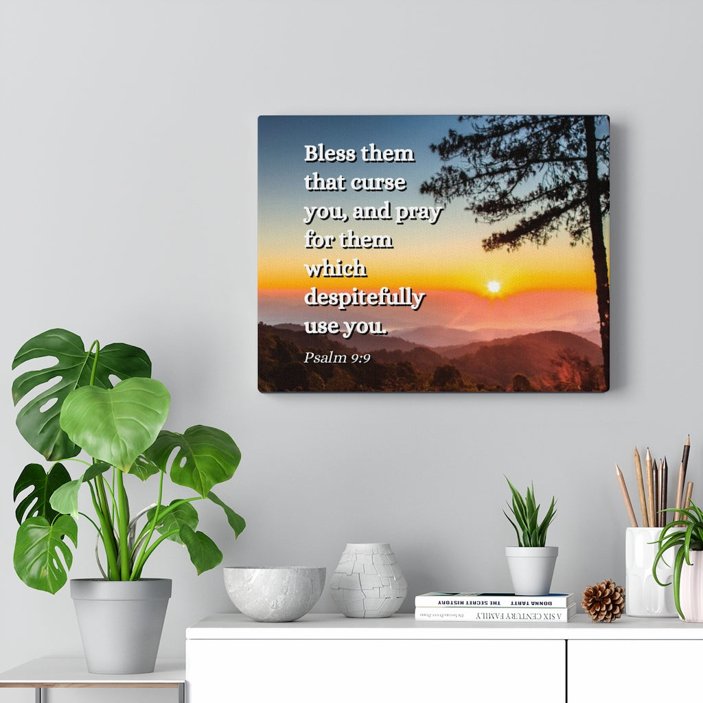 Times Of Trouble Psalm 9:9 Bible Verse Canvas Christian Wall Art Ready to Hang Unframed-Express Your Love Gifts