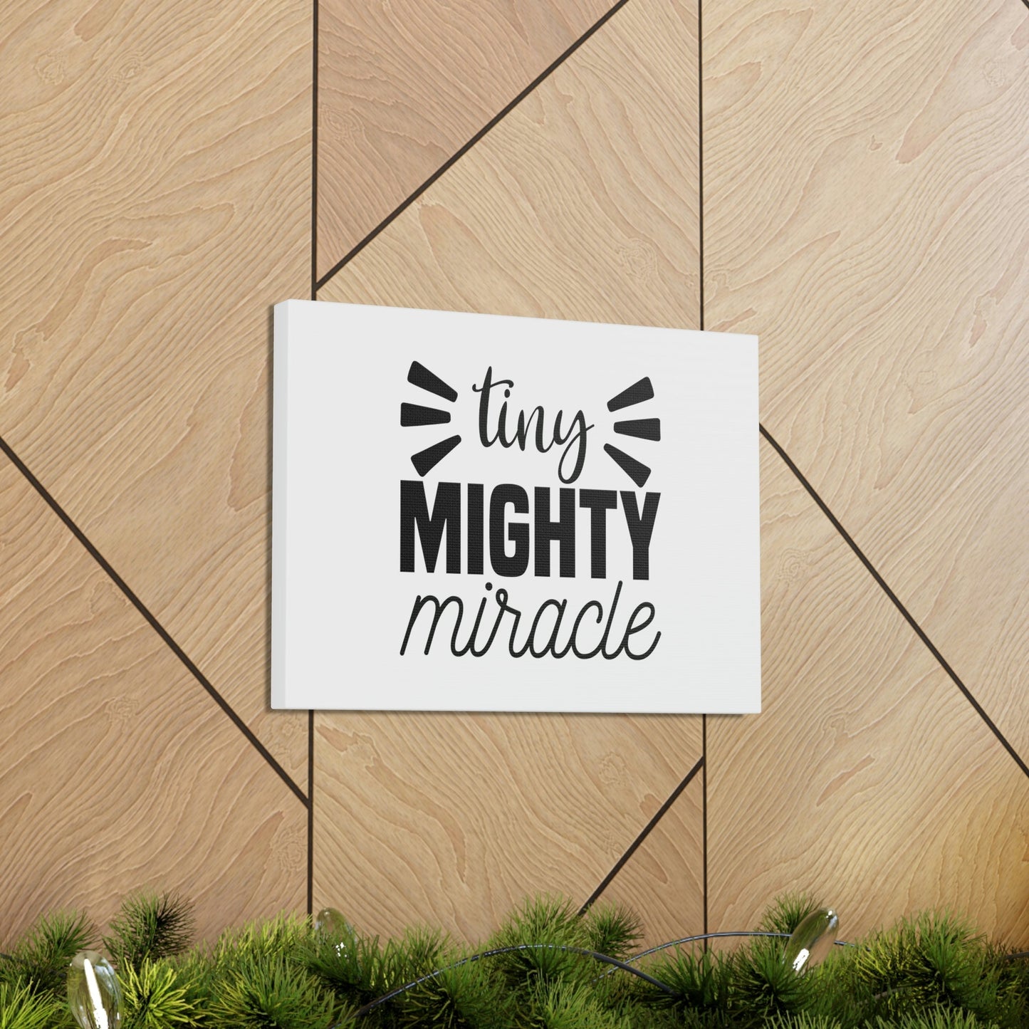 Tiny Mighty Miracle Luke 18:27 Christian Wall Art Bible Verse Print Ready to Hang Unframed-Express Your Love Gifts