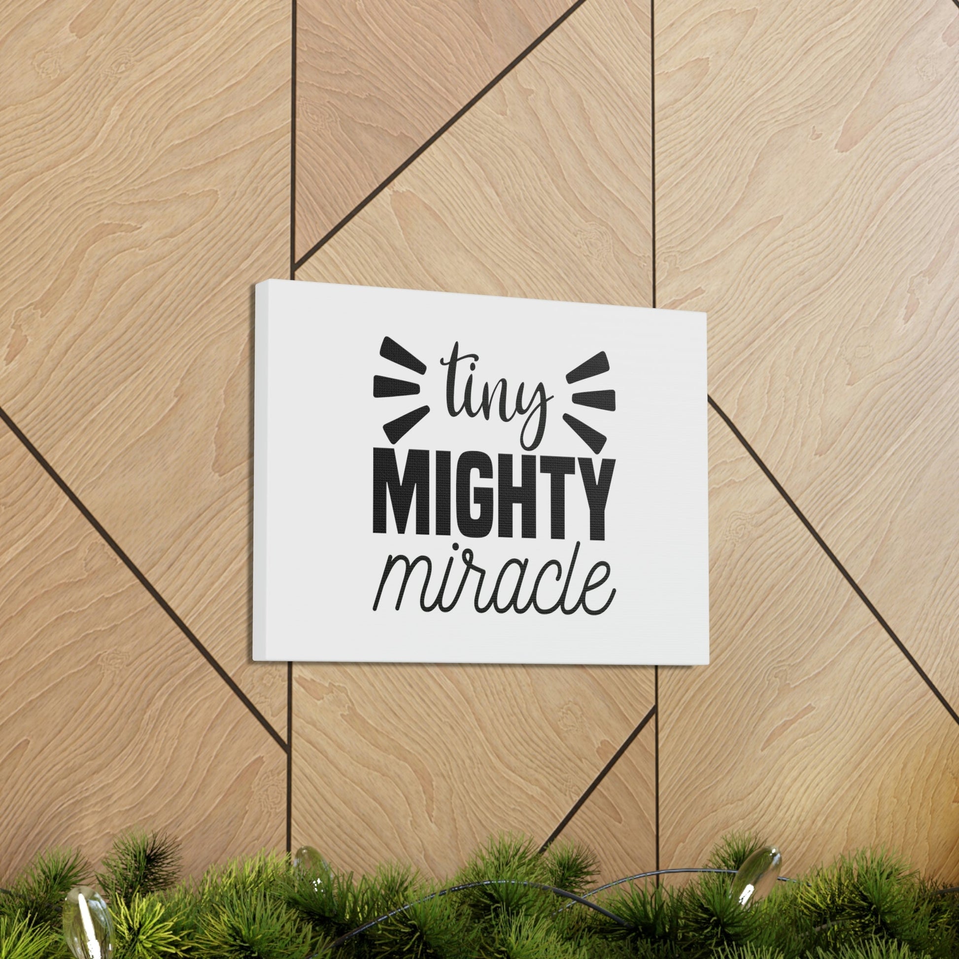 Tiny Mighty Miracle Luke 18:27 Christian Wall Art Bible Verse Print Ready to Hang Unframed-Express Your Love Gifts