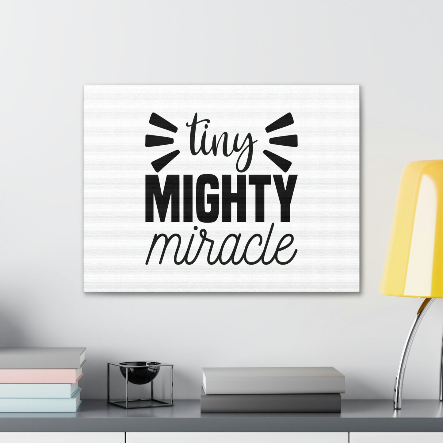 Tiny Mighty Miracle Luke 18:27 Christian Wall Art Bible Verse Print Ready to Hang Unframed-Express Your Love Gifts