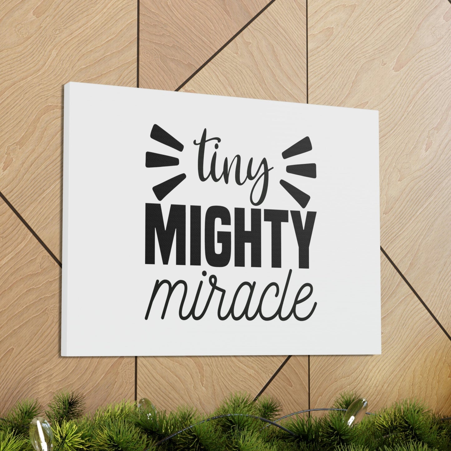 Tiny Mighty Miracle Luke 18:27 Christian Wall Art Bible Verse Print Ready to Hang Unframed-Express Your Love Gifts