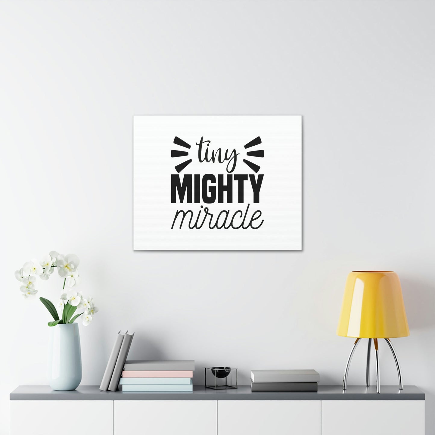Tiny Mighty Miracle Luke 18:27 Christian Wall Art Bible Verse Print Ready to Hang Unframed-Express Your Love Gifts