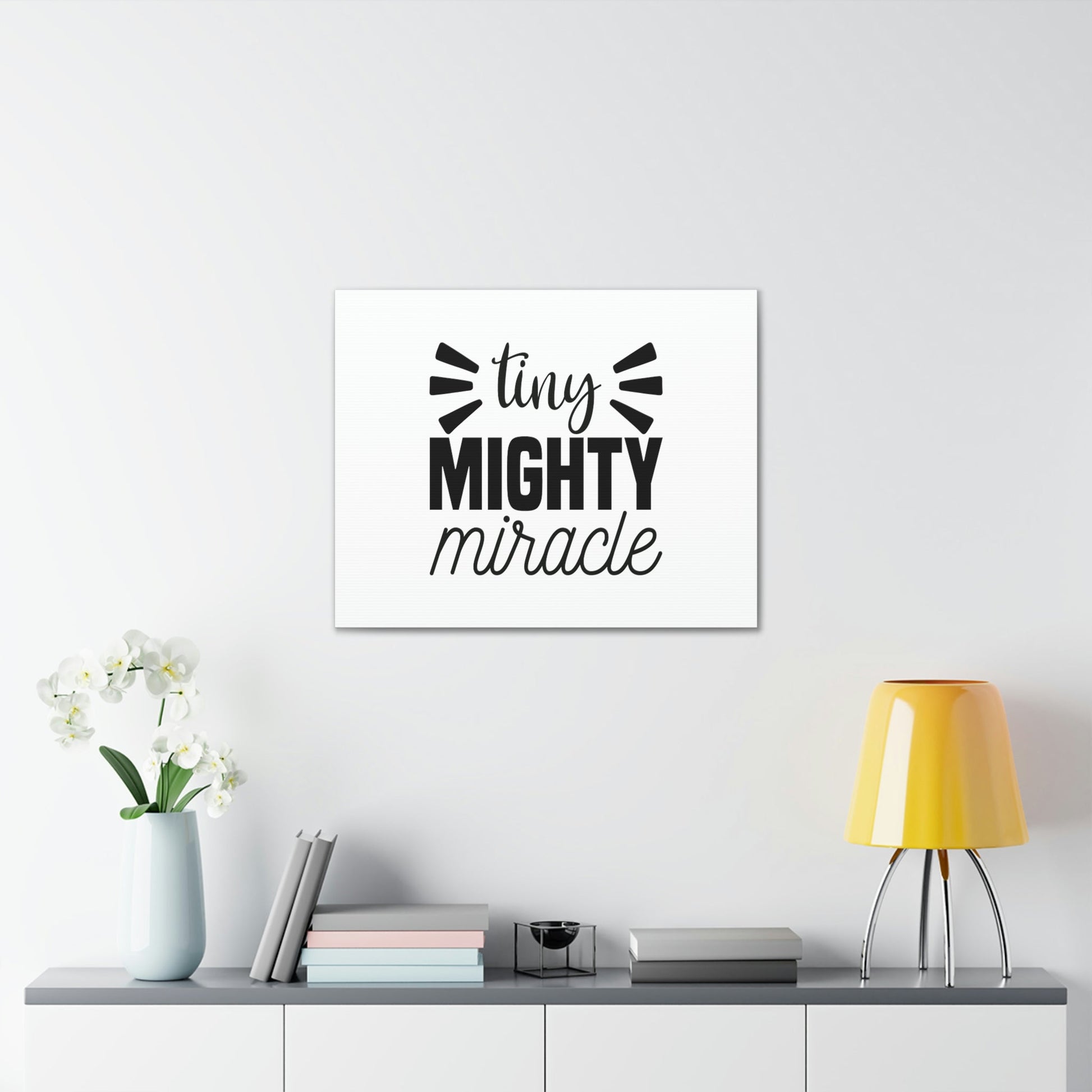 Tiny Mighty Miracle Luke 18:27 Christian Wall Art Bible Verse Print Ready to Hang Unframed-Express Your Love Gifts