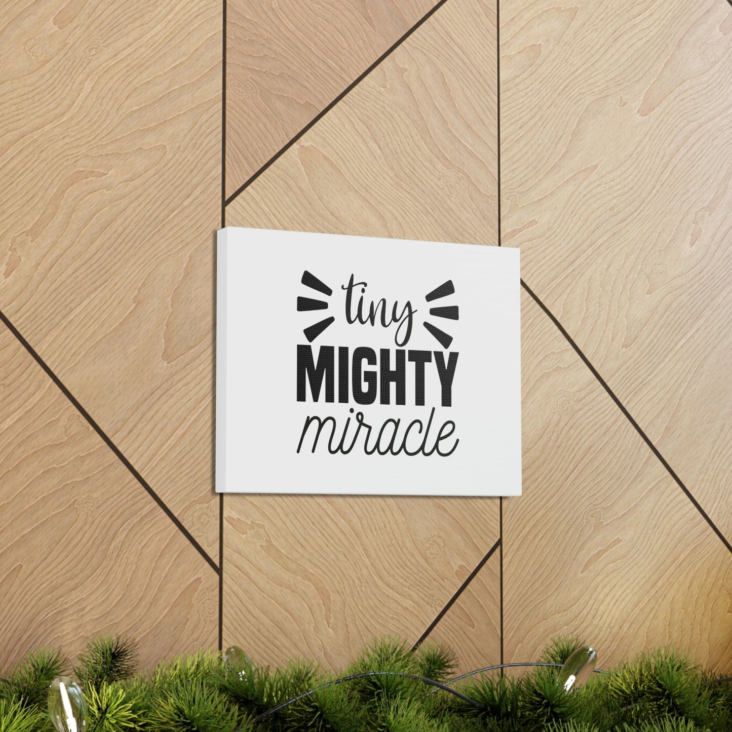 Tiny Mighty Miracle Luke 18:27 Christian Wall Art Bible Verse Print Ready to Hang Unframed-Express Your Love Gifts