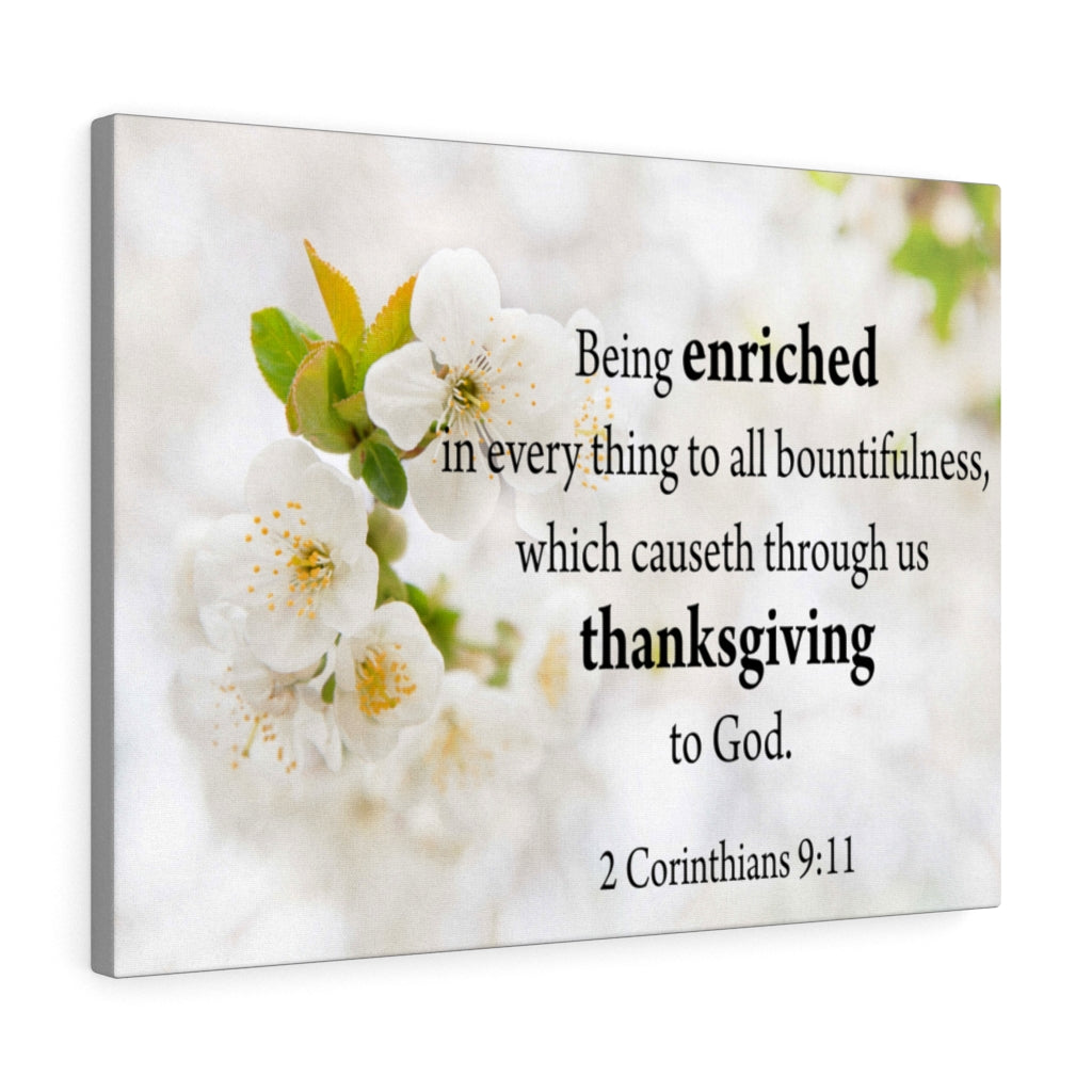 Scripture Walls To All Bountifulness 2 Corinthians 9:11 Bible Verse Canvas Christian Wall Art Ready to Hang Unframed-Express Your Love Gifts