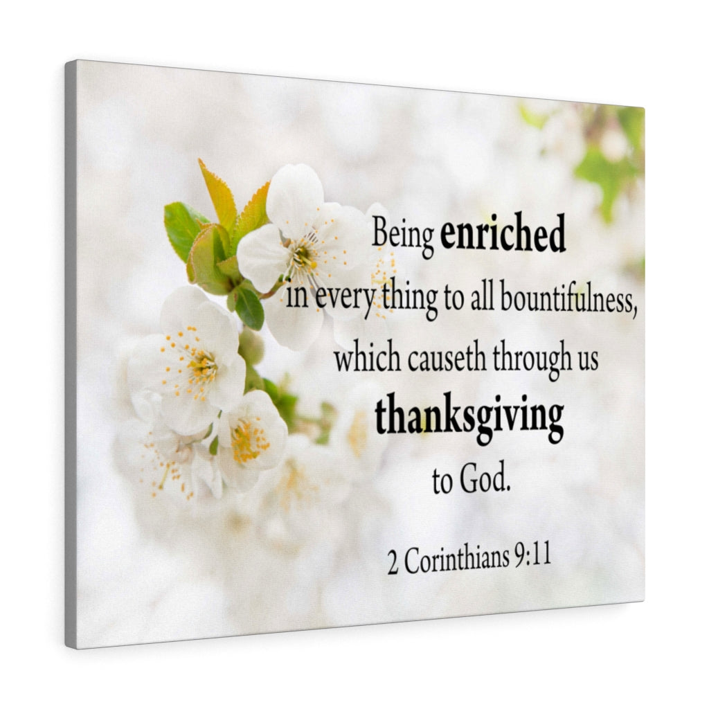 Scripture Walls To All Bountifulness 2 Corinthians 9:11 Bible Verse Canvas Christian Wall Art Ready to Hang Unframed-Express Your Love Gifts