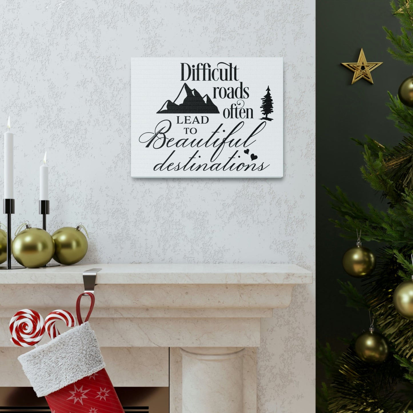 Scripture Walls To Beautiful Romans 15:4 Destinations Christian Wall Art Print Ready to Hang Unframed-Express Your Love Gifts