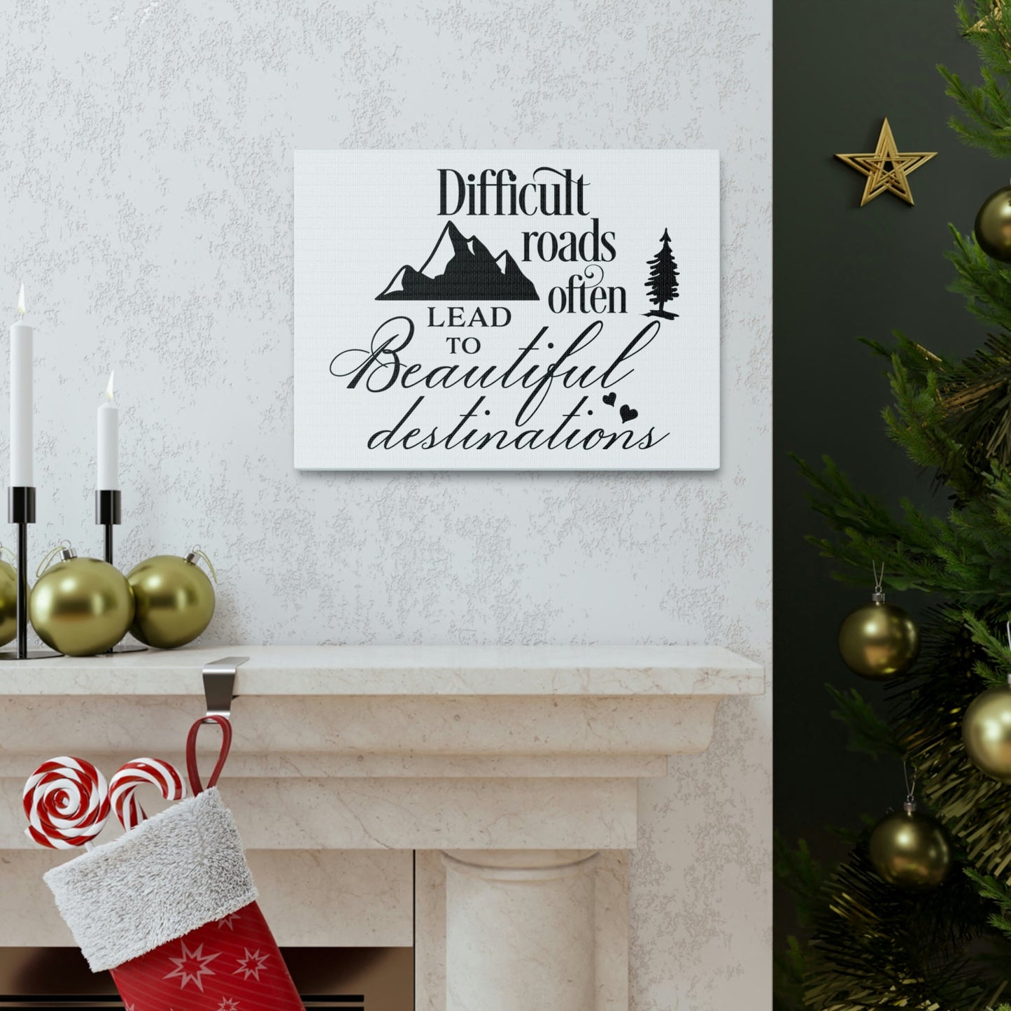 Scripture Walls To Beautiful Romans 15:4 Destinations Christian Wall Art Print Ready to Hang Unframed-Express Your Love Gifts