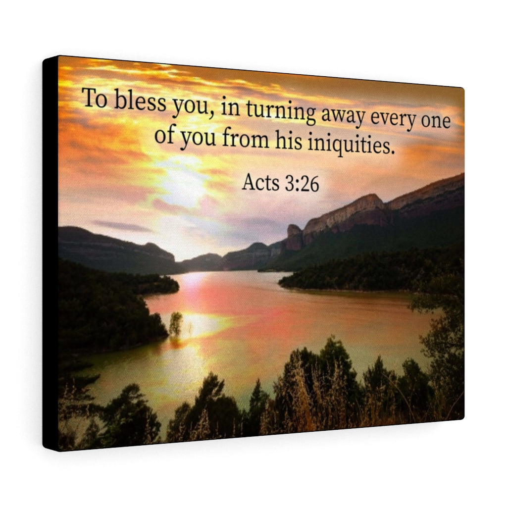 To Bless You Acts 3:26 Bible Verse Canvas Christian Wall Art Ready to Hang Unframed-Express Your Love Gifts