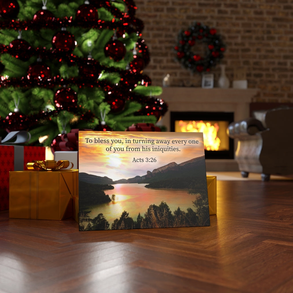 Scripture Walls To Bless You Acts 3:26 Bible Verse Canvas Christian Wall Art Ready to Hang Unframed-Express Your Love Gifts