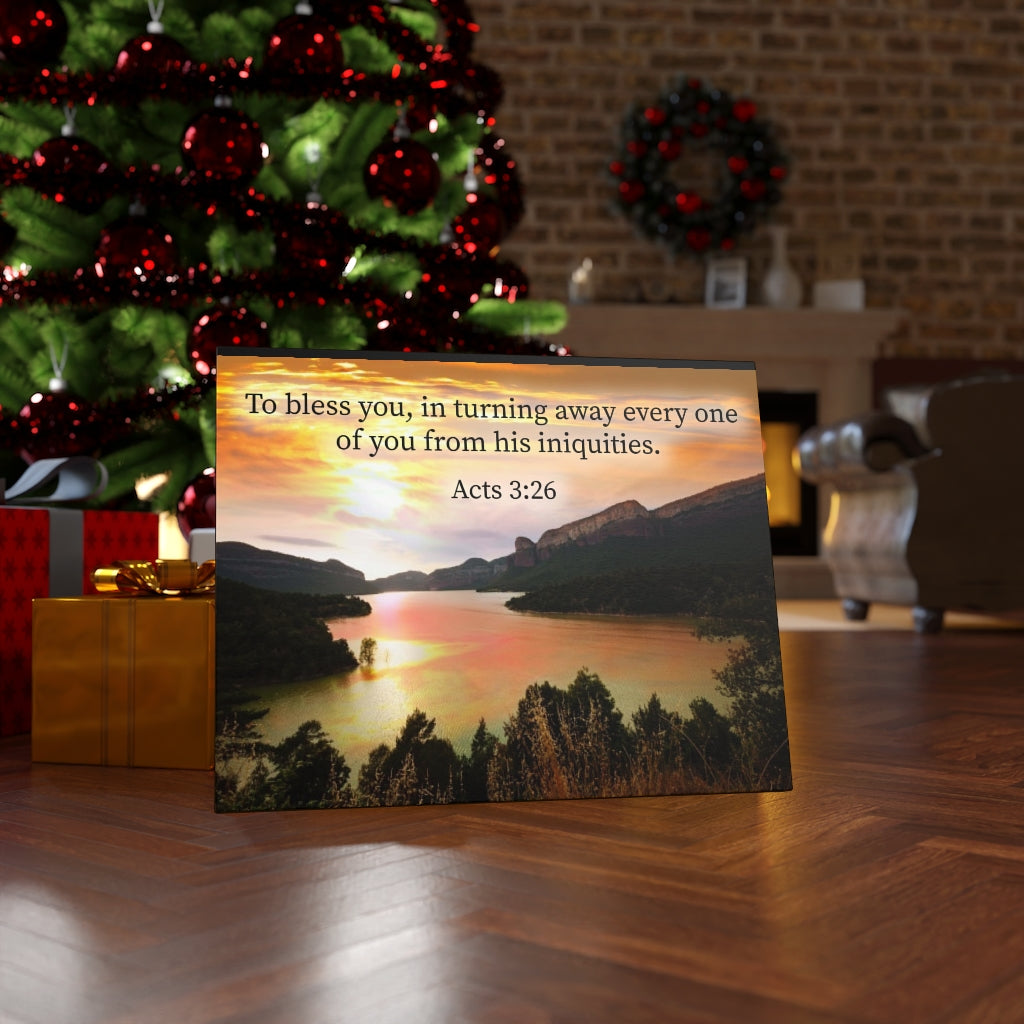 Scripture Walls To Bless You Acts 3:26 Bible Verse Canvas Christian Wall Art Ready to Hang Unframed-Express Your Love Gifts