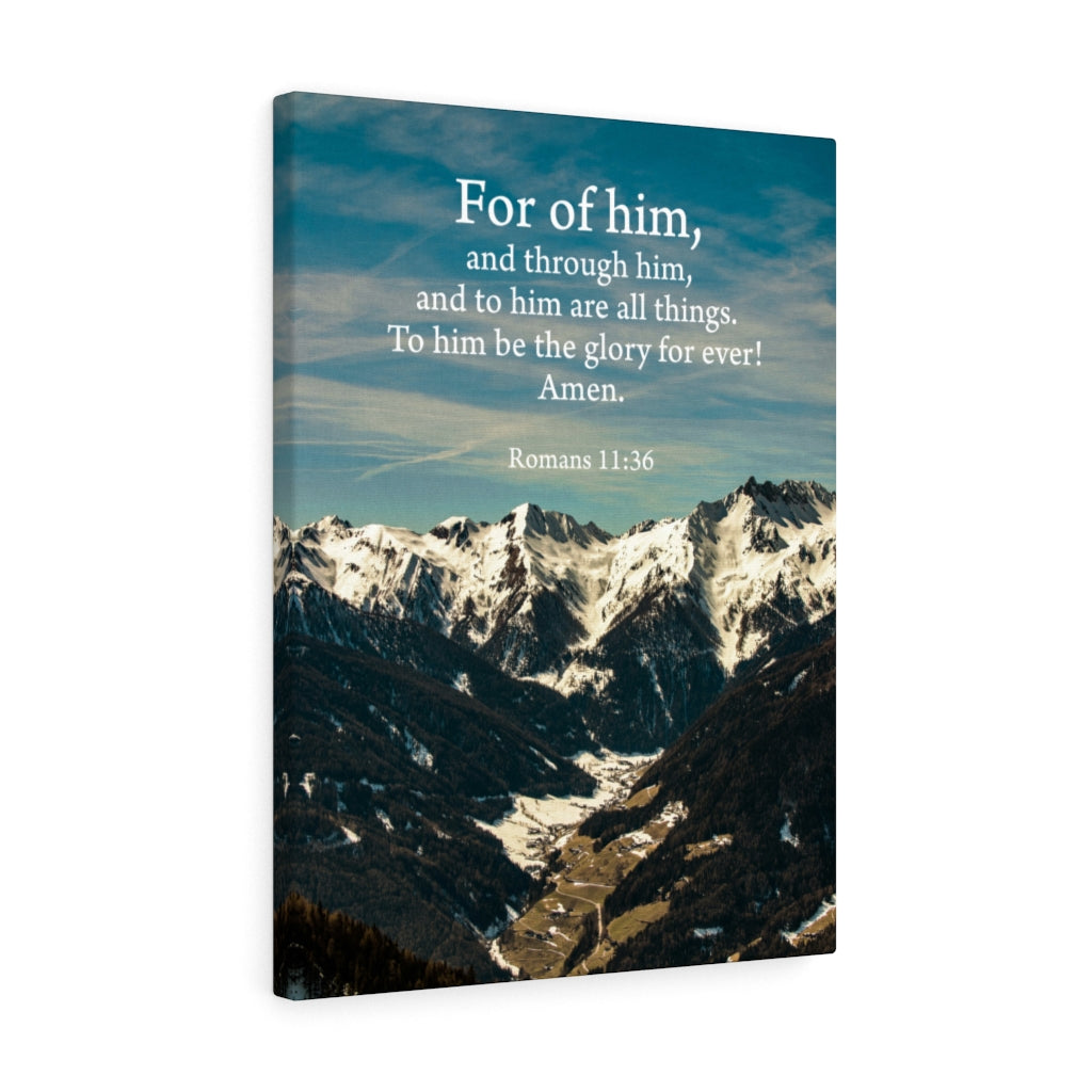 Scripture Walls To Him Be the Glory Romans 11:36 Wall Art Christian Home Decor Unframed-Express Your Love Gifts